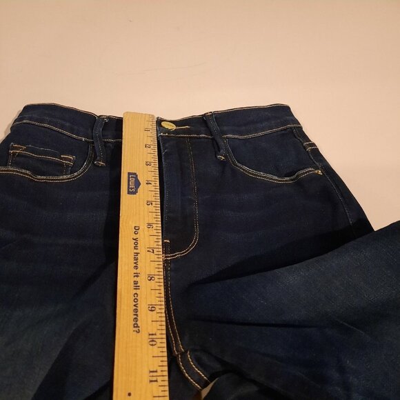 Frame Jeans Womens 25 Le Sylvie Slender Straight Ankle High Rise Side Split Hem - Picture 10 of 13